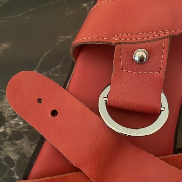 Forever 21 Red Vegan Leather Criss Cross Strappy Sandals - Picture 6 of 10